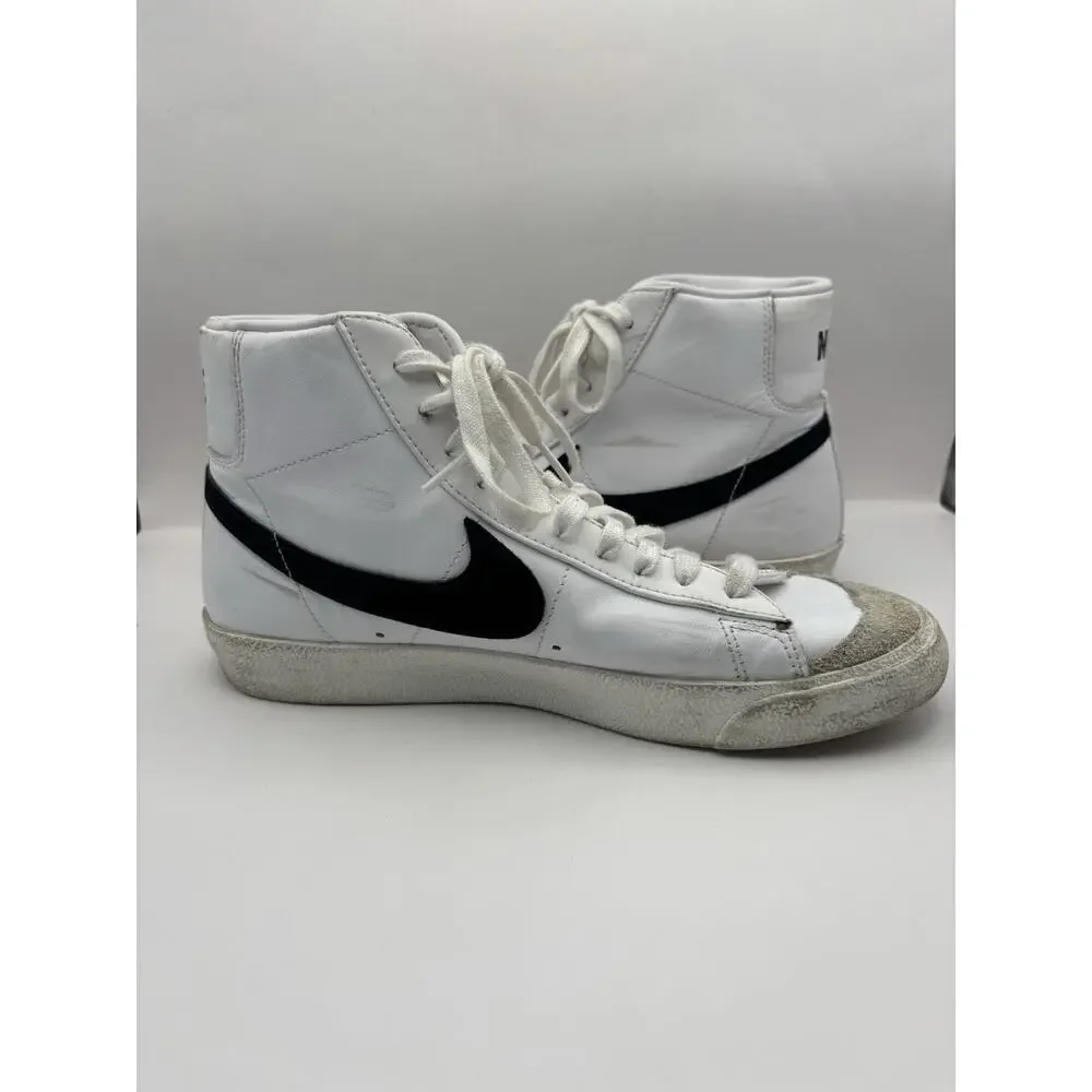 Nike Blazer Mid ‘77 Vintage White And Black Sneakers Men Size 8.5